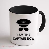 I Am The Captain Now Funny Pilot Coffee Mug thumb 1