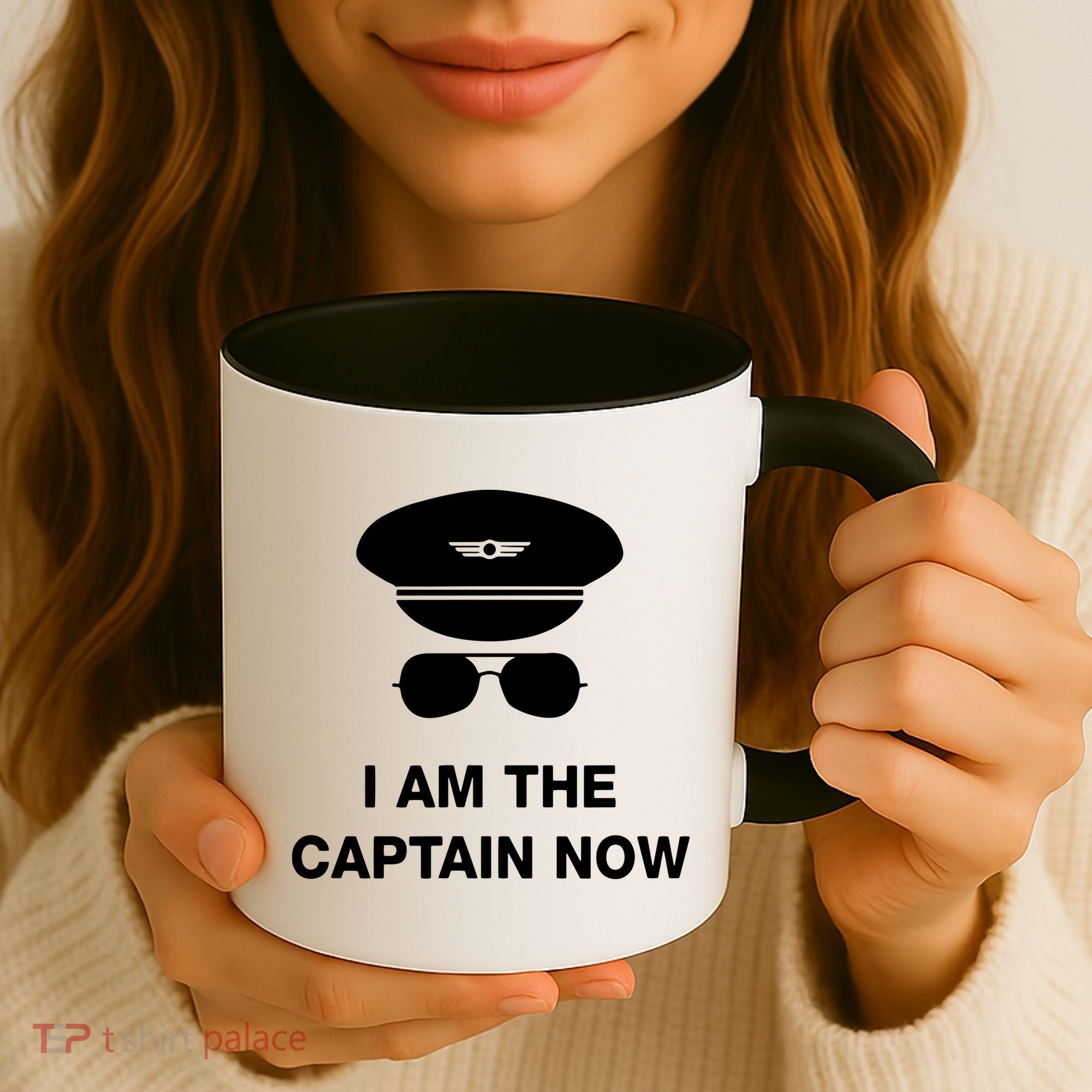 I Am The Captain Now Funny Pilot Coffee Mug
