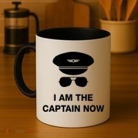 I Am The Captain Now Funny Pilot Coffee Mug thumb 4