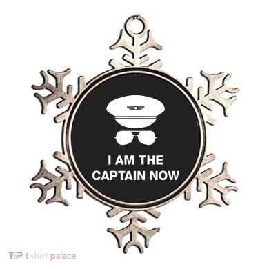 I Am The Captain Now Funny Pilot Ornament