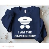 I Am The Captain Now Funny Pilot Sweatshirt thumb 2