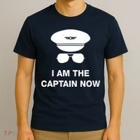 I Am The Captain Now Funny Pilot T-Shirt thumb 3