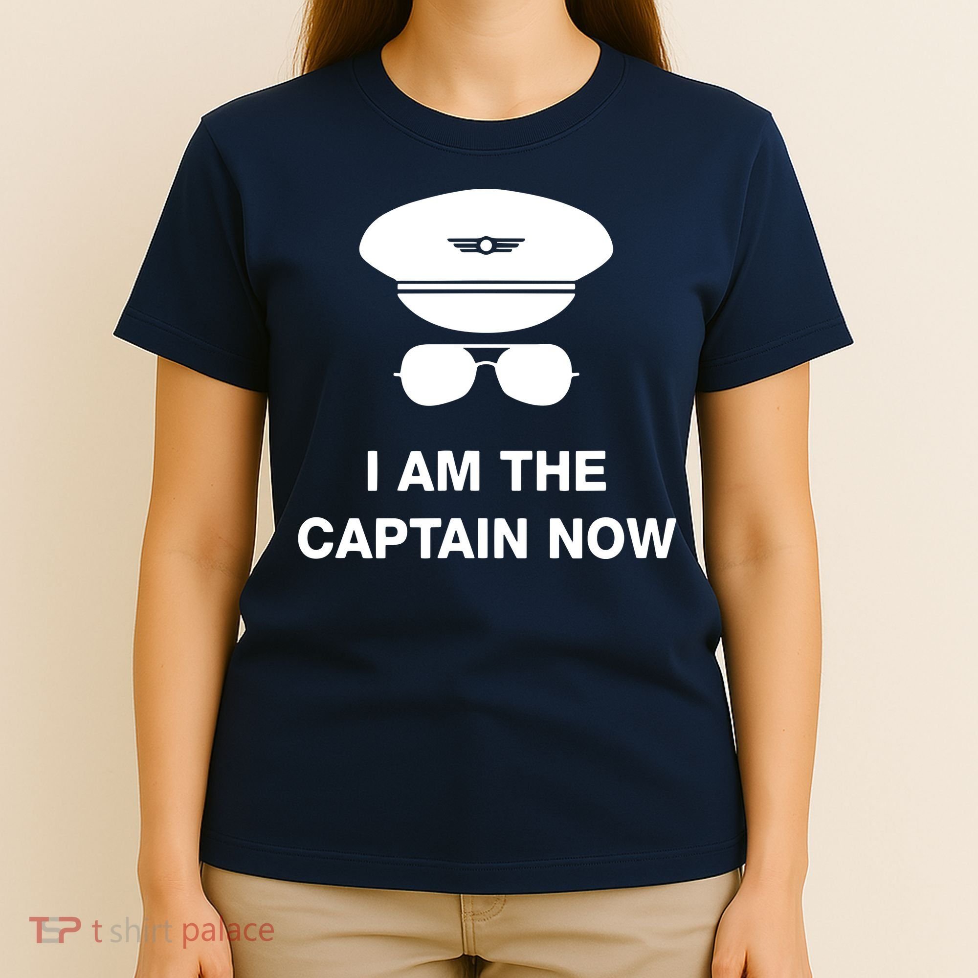I Am The Captain Now Funny Pilot T-Shirt