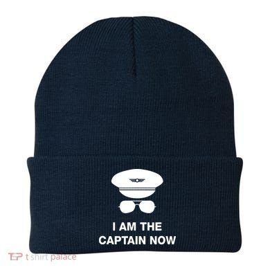 I Am The Captain Now Funny Pilot Beanie