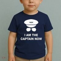 I Am The Captain Now Funny Pilot Toddler T-Shirt thumb 2