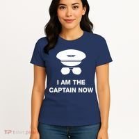 I Am The Captain Now Funny Pilot Women's T-Shirt thumb 4