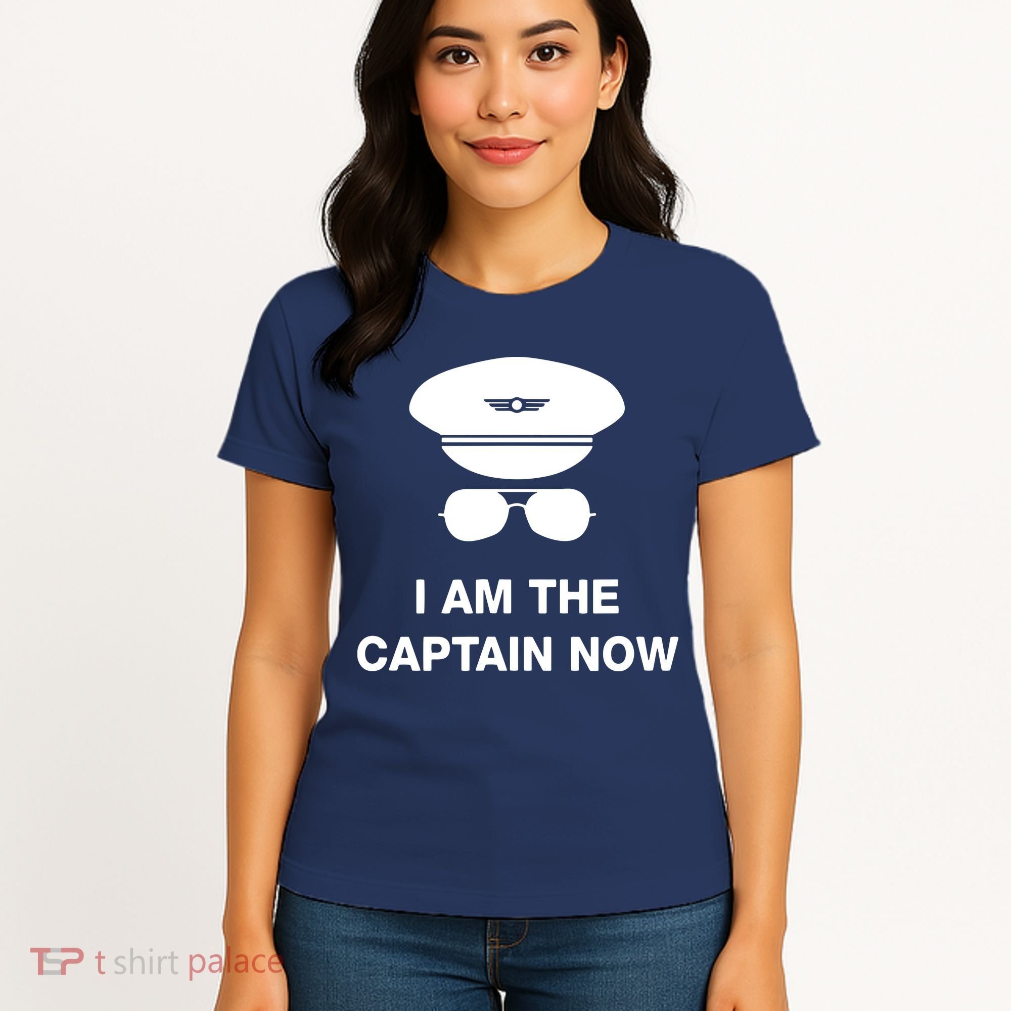 I Am The Captain Now Funny Pilot Women's T-Shirt