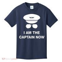 I Am The Captain Now Funny Pilot Kids T-Shirt thumb 0