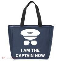 I Am The Captain Now Funny Pilot Tote Bag thumb 0