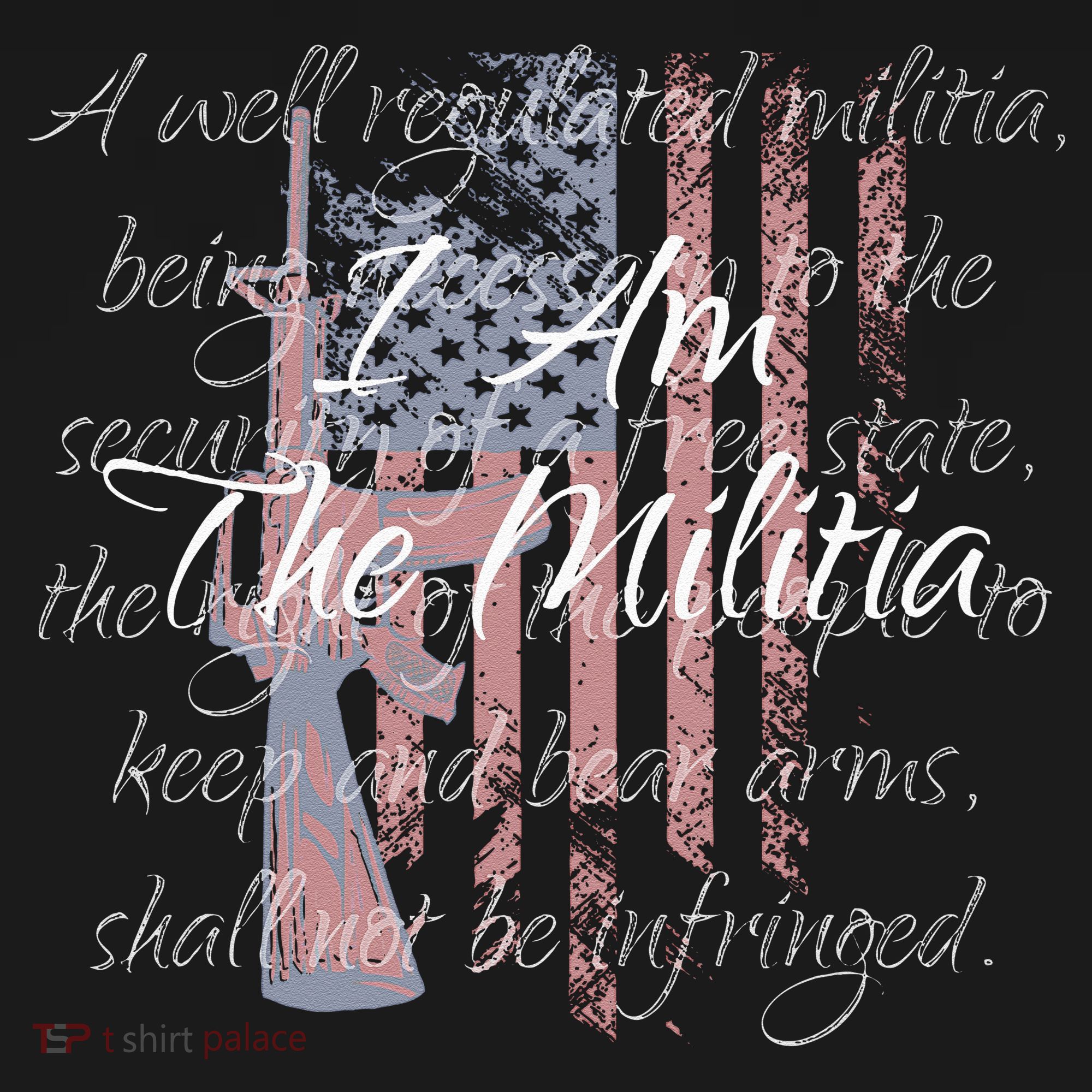 I Am The Militia Pro 2nd Amendment Proud American Flag Gift Baby Bodysuit