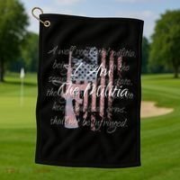 I Am The Militia Pro 2nd Amendment Proud American Flag Gift Golf Towel thumb 1