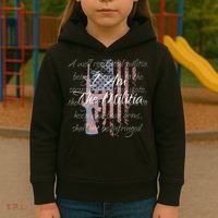 I Am The Militia Pro 2nd Amendment Proud American Flag Gift Kids Hoodie thumb 3