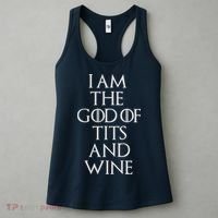 I Am The God Of Tits And Wine Women's Tank Top thumb 3
