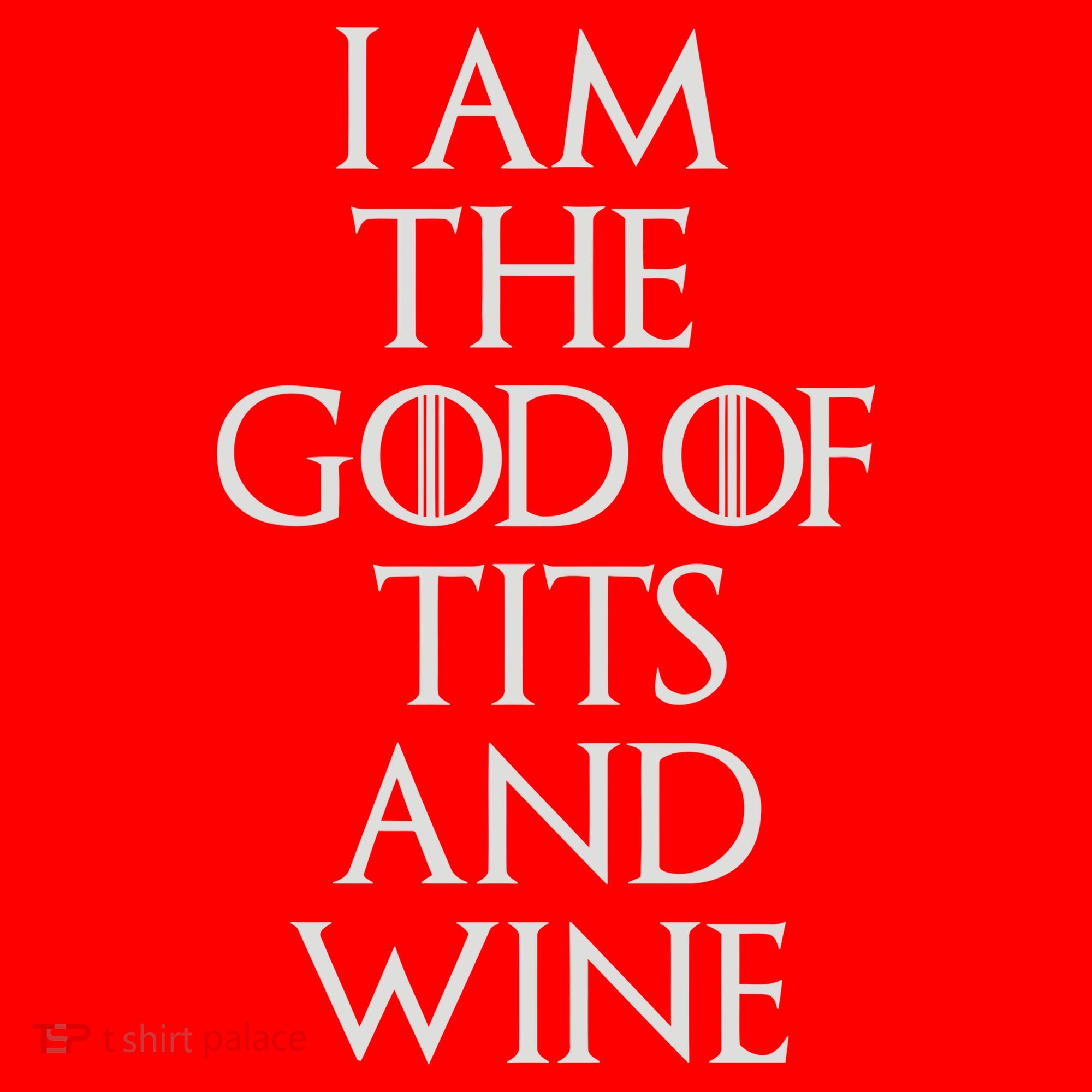 I Am The God Of Tits And Wine Santa Hat