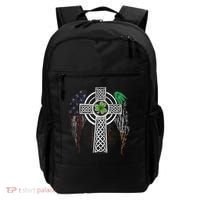Irish American USA Flag Celtic Cross St Patricks Day Backpack thumb 0