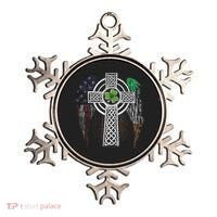 Irish American USA Flag Celtic Cross St Patricks Day Ornament thumb 0