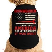 Ironworker American USA Flag Ironworking Worker Rodbuster Doggie Tank thumb 0