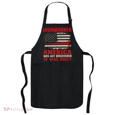 Ironworker American USA Flag Ironworking Worker Rodbuster Apron