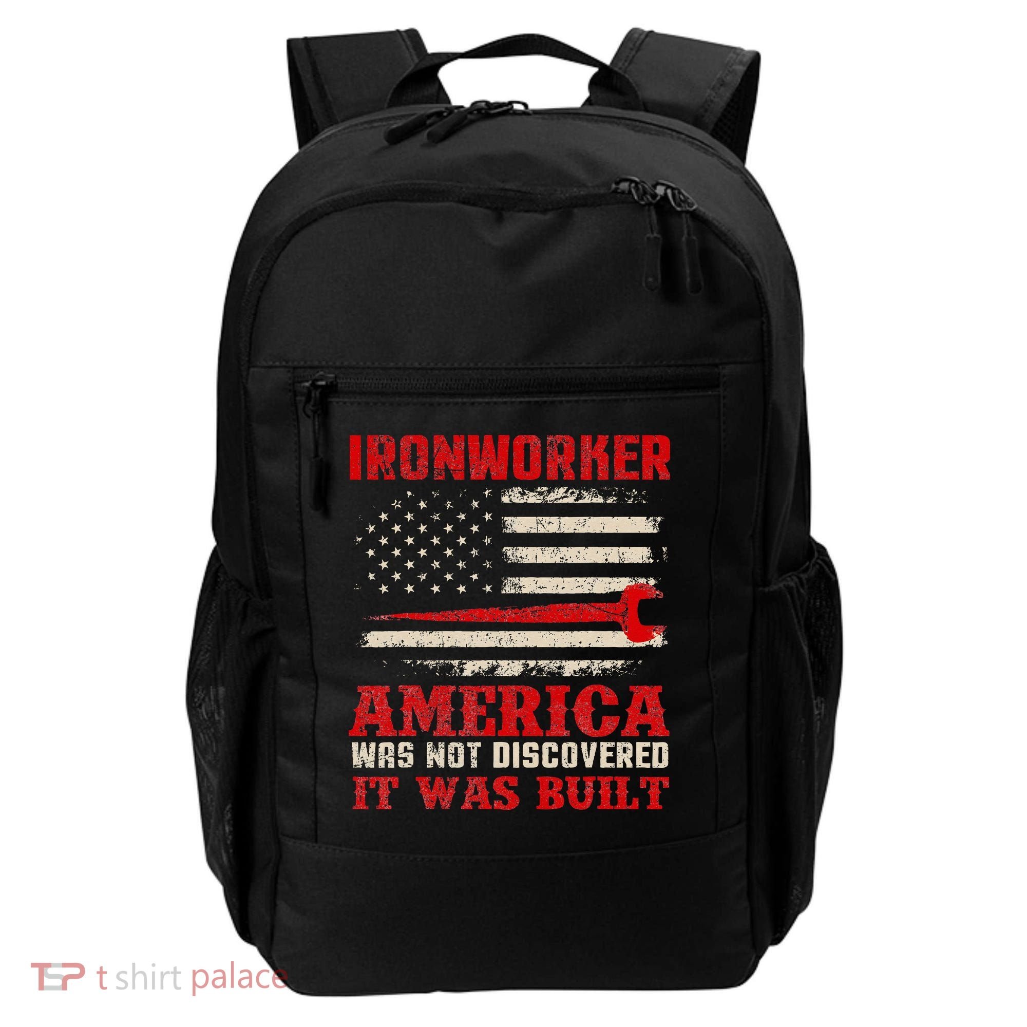 Ironworker American USA Flag Ironworking Worker Rodbuster Backpack