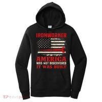 Ironworker American USA Flag Ironworking Worker Rodbuster Women's Hoodie thumb 0