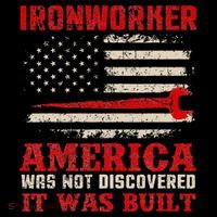 Ironworker American USA Flag Ironworking Worker Rodbuster Women's Hoodie thumb 2