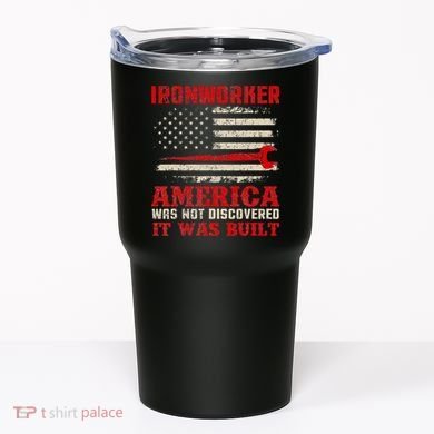 Ironworker American USA Flag Ironworking Worker Rodbuster Tumbler