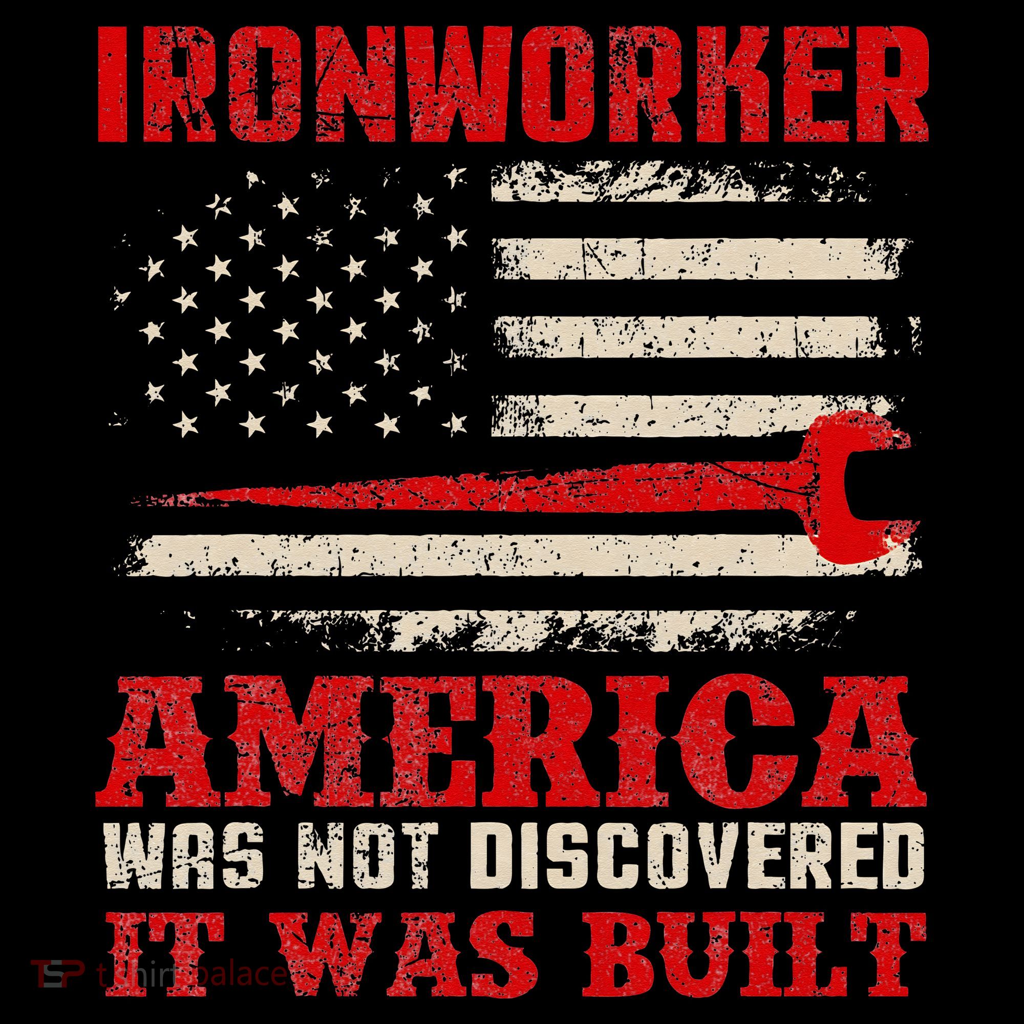 Ironworker American USA Flag Ironworking Worker Rodbuster Mousepad