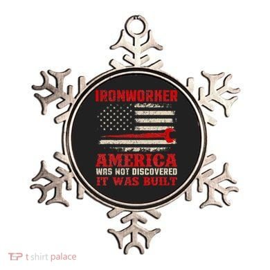 Ironworker American USA Flag Ironworking Worker Rodbuster Ornament