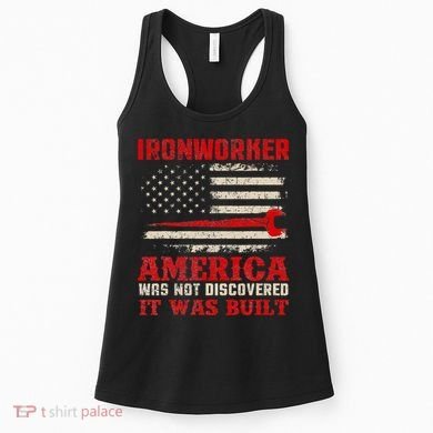 Ironworker American USA Flag Ironworking Worker Rodbuster Women's Tank Top
