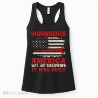 Ironworker American USA Flag Ironworking Worker Rodbuster Women's Tank Top thumb 0