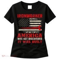 Ironworker American USA Flag Ironworking Worker Rodbuster Women's T-Shirt thumb 0