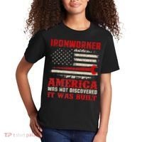 Ironworker American USA Flag Ironworking Worker Rodbuster Kids T-Shirt thumb 2