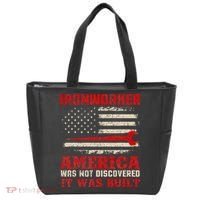 Ironworker American USA Flag Ironworking Worker Rodbuster Tote Bag thumb 0