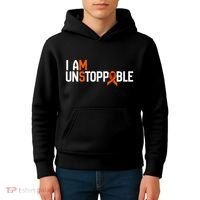 I Am Unstoppable Multiple Sclerosis Ms Awareness Kids Hoodie thumb 4