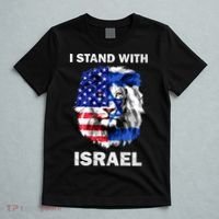 Israel And Usa Flag Lion | I Stand With Israel T-Shirt thumb 5