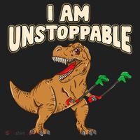 I Am Unstoppable TRex Funny Short Dinosaur Arms Joke Tumbler thumb 3
