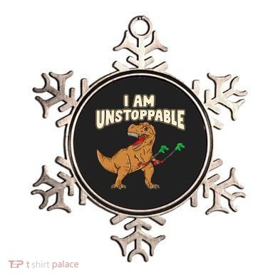 I Am Unstoppable TRex Funny Short Dinosaur Arms Joke Ornament