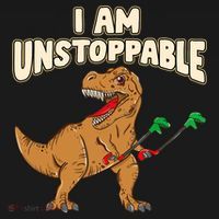I Am Unstoppable TRex Funny Short Dinosaur Arms Joke Ornament thumb 1