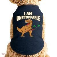 I Am Unstoppable TRex Funny Short Dinosaur Arms Joke Doggie Tank thumb 0