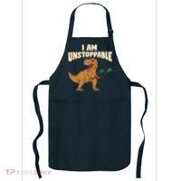 I Am Unstoppable TRex Funny Short Dinosaur Arms Joke Apron thumb 0