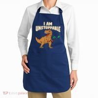 I Am Unstoppable TRex Funny Short Dinosaur Arms Joke Apron thumb 2
