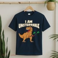 I Am Unstoppable TRex Funny Short Dinosaur Arms Joke T-Shirt thumb 2