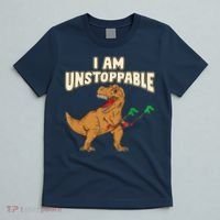 I Am Unstoppable TRex Funny Short Dinosaur Arms Joke T-Shirt thumb 5