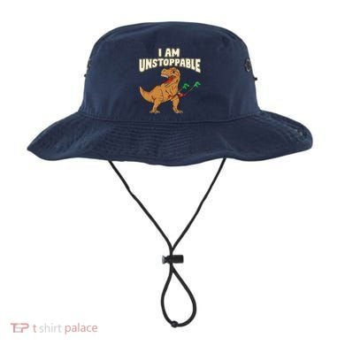 I Am Unstoppable TRex Funny Short Dinosaur Arms Joke Bucket Hat