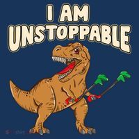 I Am Unstoppable TRex Funny Short Dinosaur Arms Joke Women's Tank Top thumb 5