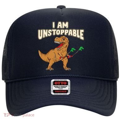 I Am Unstoppable TRex Funny Short Dinosaur Arms Joke Hat