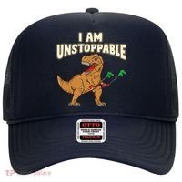 I Am Unstoppable TRex Funny Short Dinosaur Arms Joke Hat thumb 0