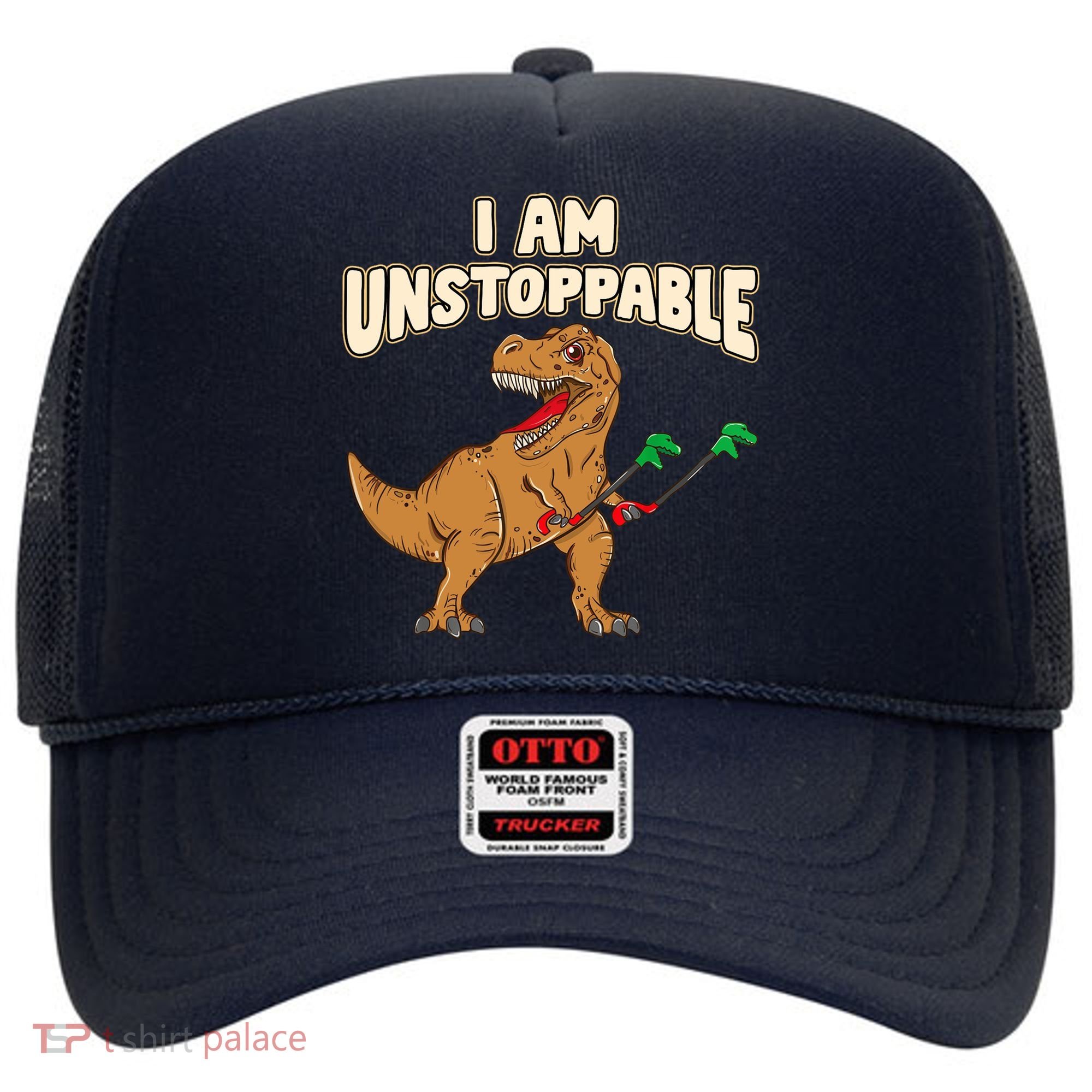 I Am Unstoppable TRex Funny Short Dinosaur Arms Joke Hat