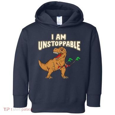 I Am Unstoppable TRex Funny Short Dinosaur Arms Joke Toddler Hoodie