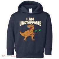 I Am Unstoppable TRex Funny Short Dinosaur Arms Joke Toddler Hoodie thumb 0